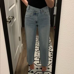 Pistola Criss-Cross Waist Straight Leg Jeans